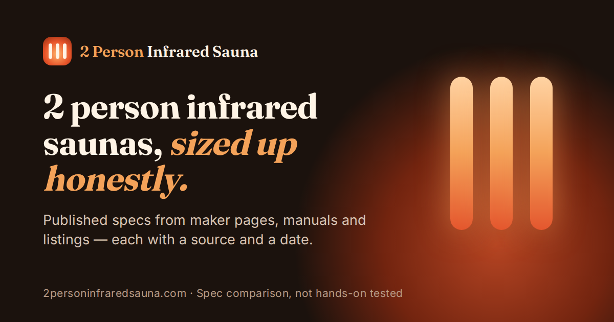2 Person Infrared Sauna: Spec-Based Buying Guide